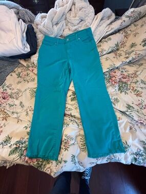 Chico's Teal Slim-Leg Pants